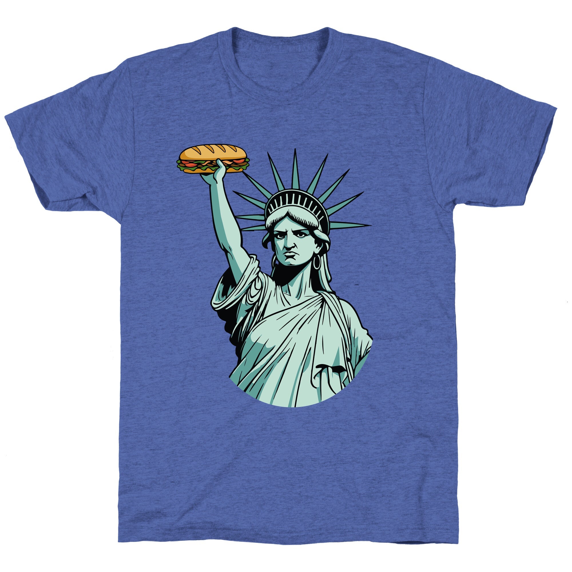 Statue of Liberty Sandwich Guy DC Unisex Triblend Tee