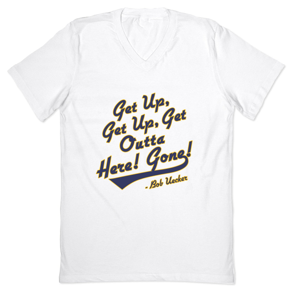 Bob Uecker Get Up Get Up V-Neck
