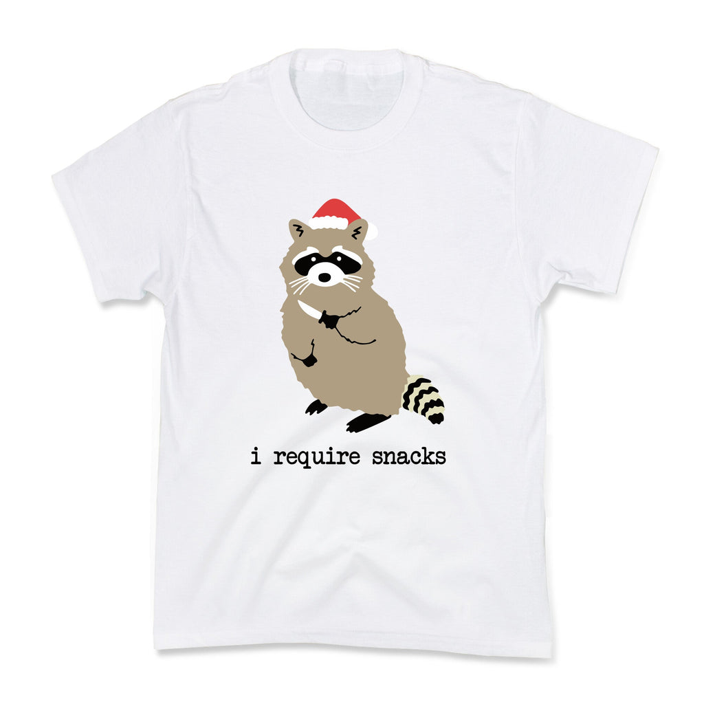 I Require Snacks Kids Tee