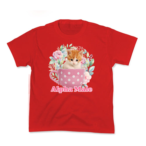 Alpha Male Kitten Kids Tee