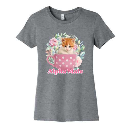 Alpha Male Kitten Womens Cotton Tee