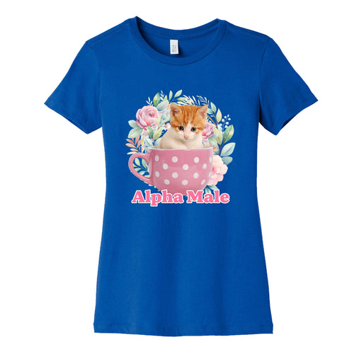 Alpha Male Kitten Womens Cotton Tee