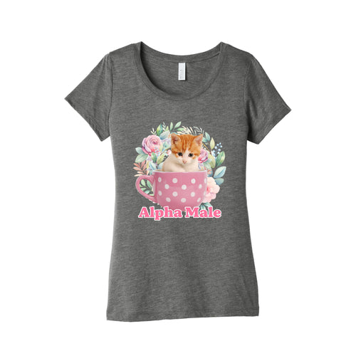 Alpha Male Kitten Womens Triblend Tee