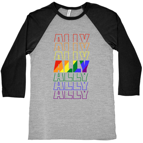 Ally LGBTQ Baseball Tee