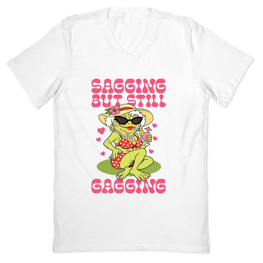 Sagging But Still Gagging V-Neck