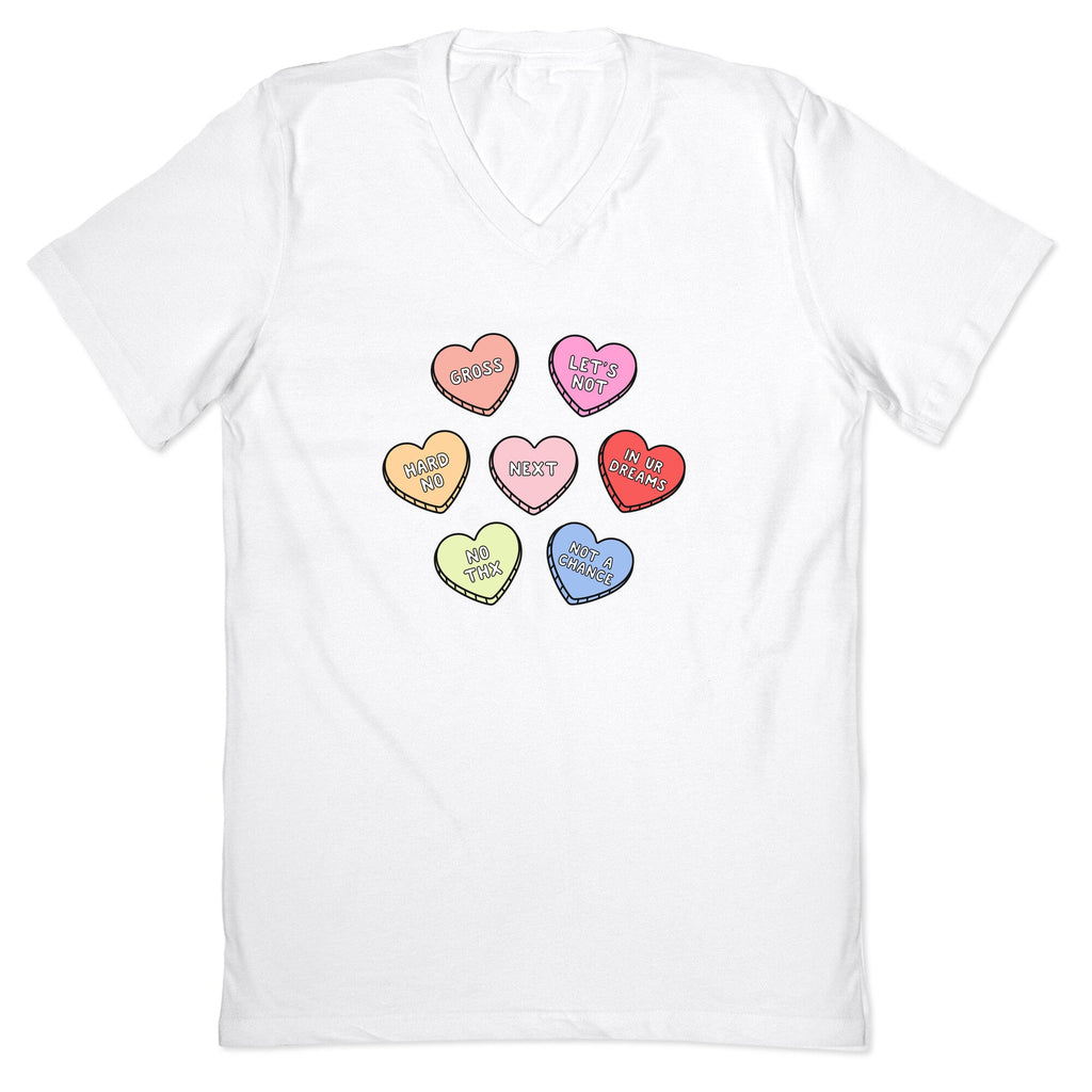 Sarcastic Candy Hearts V-Neck