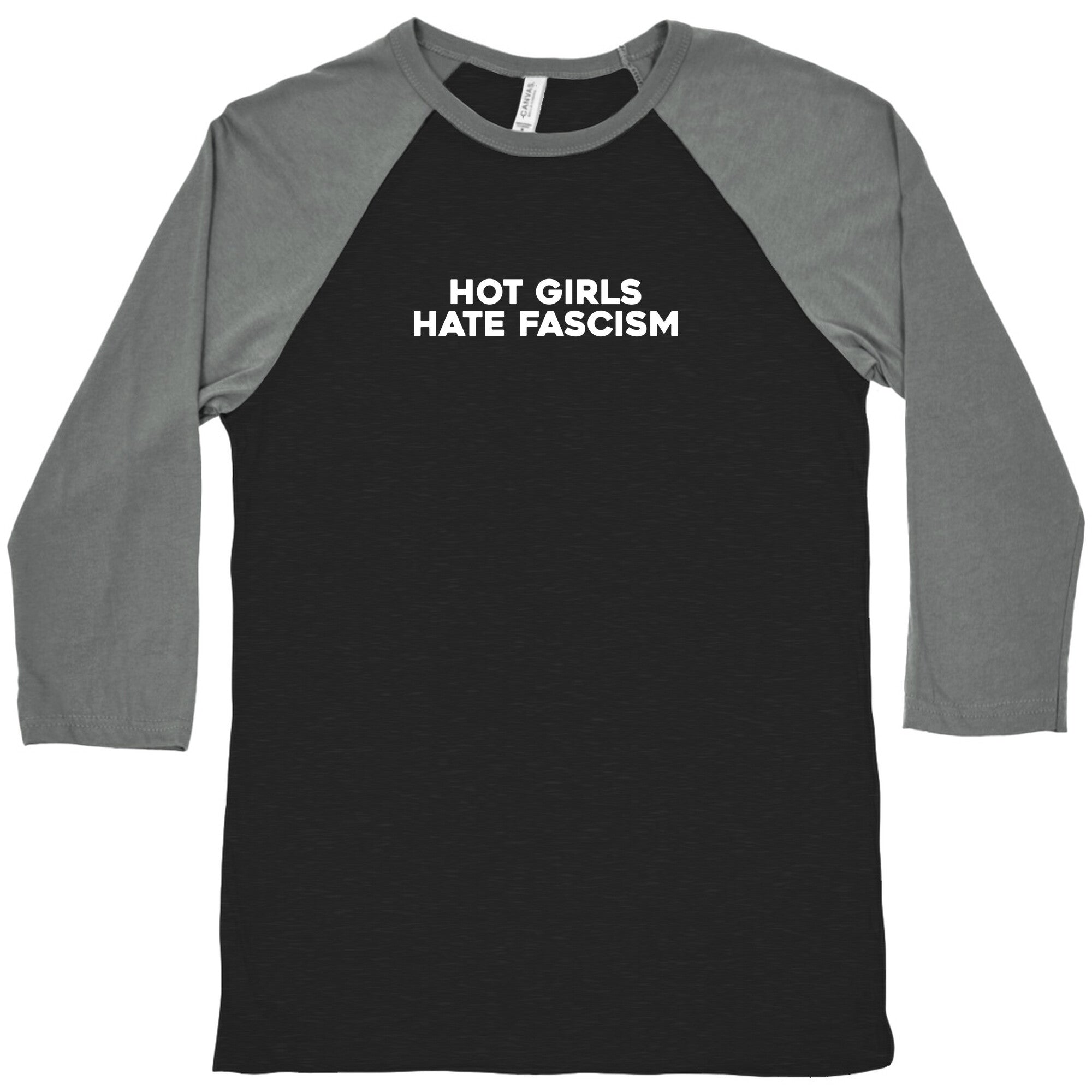 Hot Girls Hate Fascism Baseball Tee