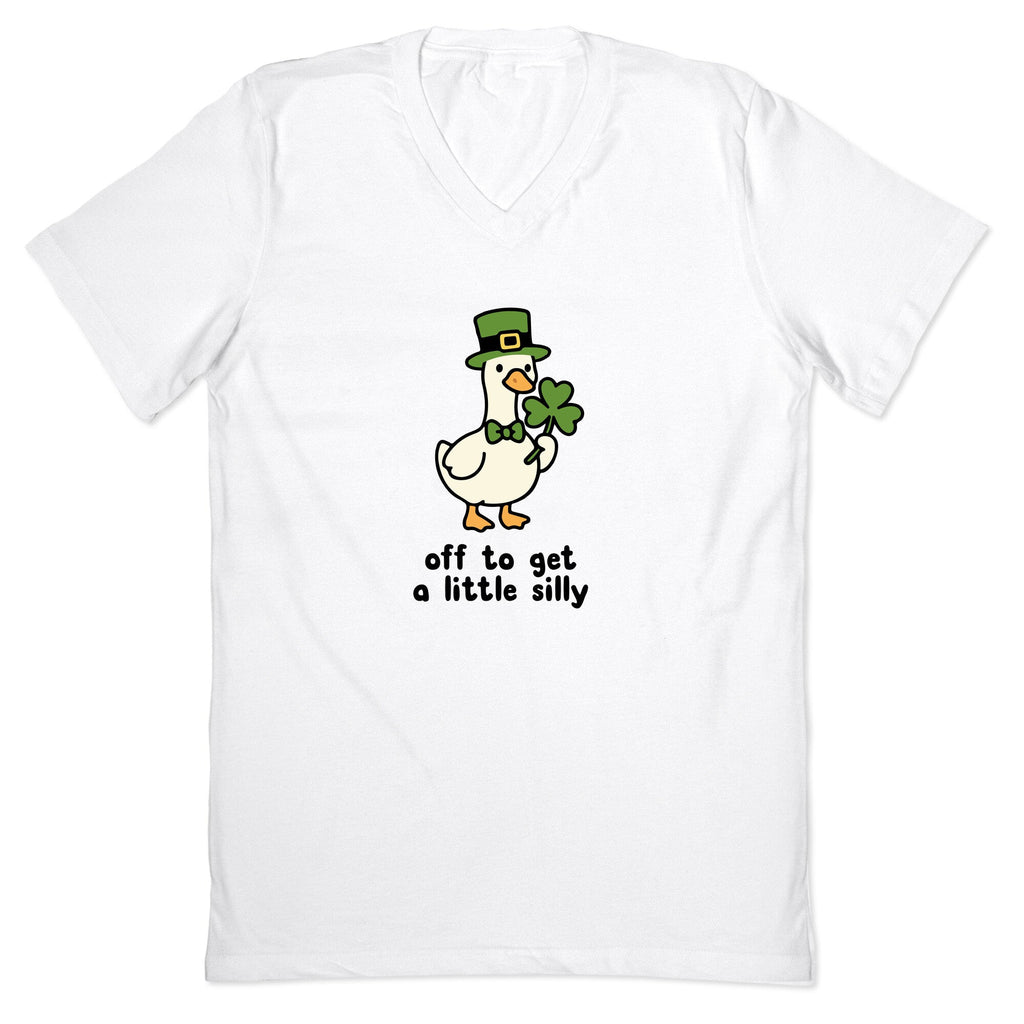 Saint Patricks Day Goose V-Neck