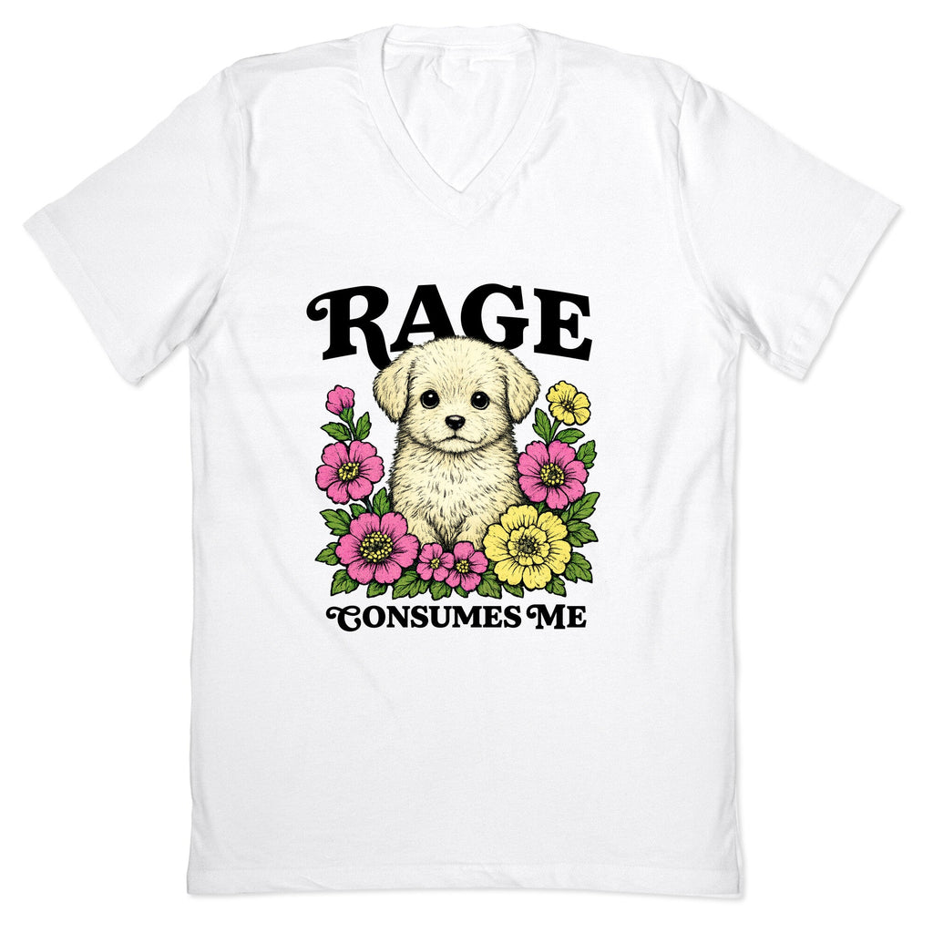 Rage Consumes Me Puppy V-Neck
