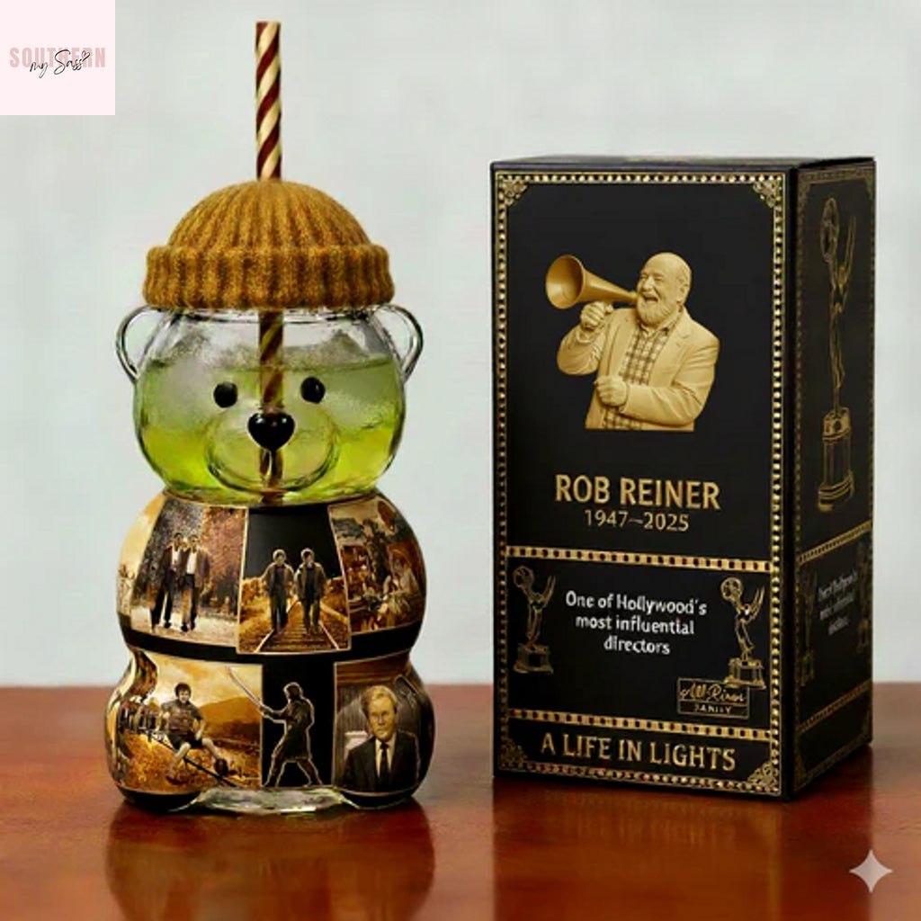 Rob Reiner A Life In Lights 1947-2025 Bear Glass Cup