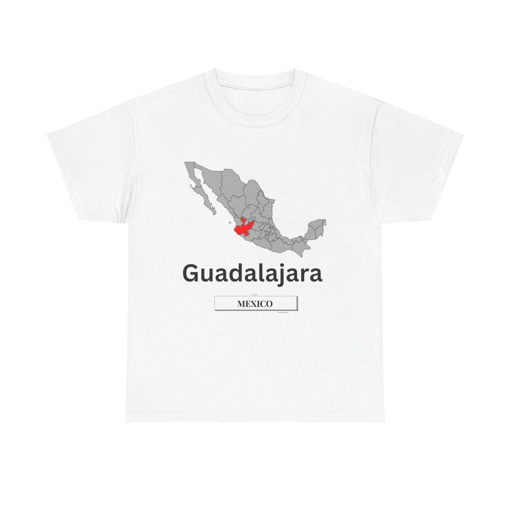 Guadalajara Mexico Map Graphic T-Shirt City Pride Soccer Fan Unisex Tee