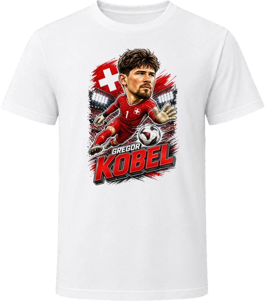 Gregor Kobel, Switzerland Caricature Soccer 2026 T Shirt