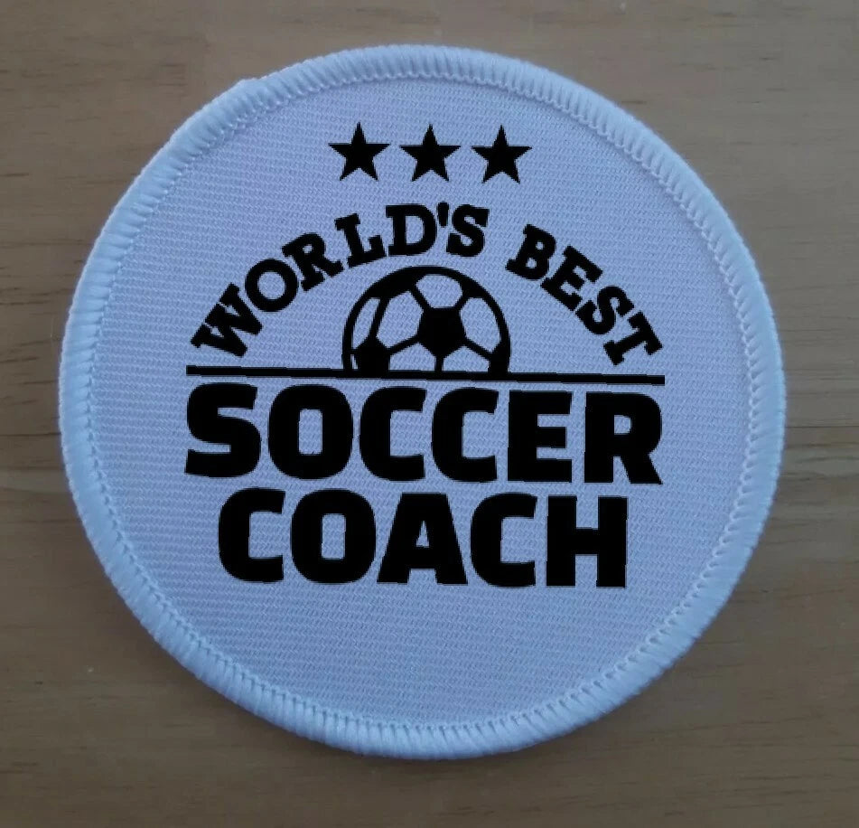 Worlds Best Soccer Coach Patch Badge Patches Badges
