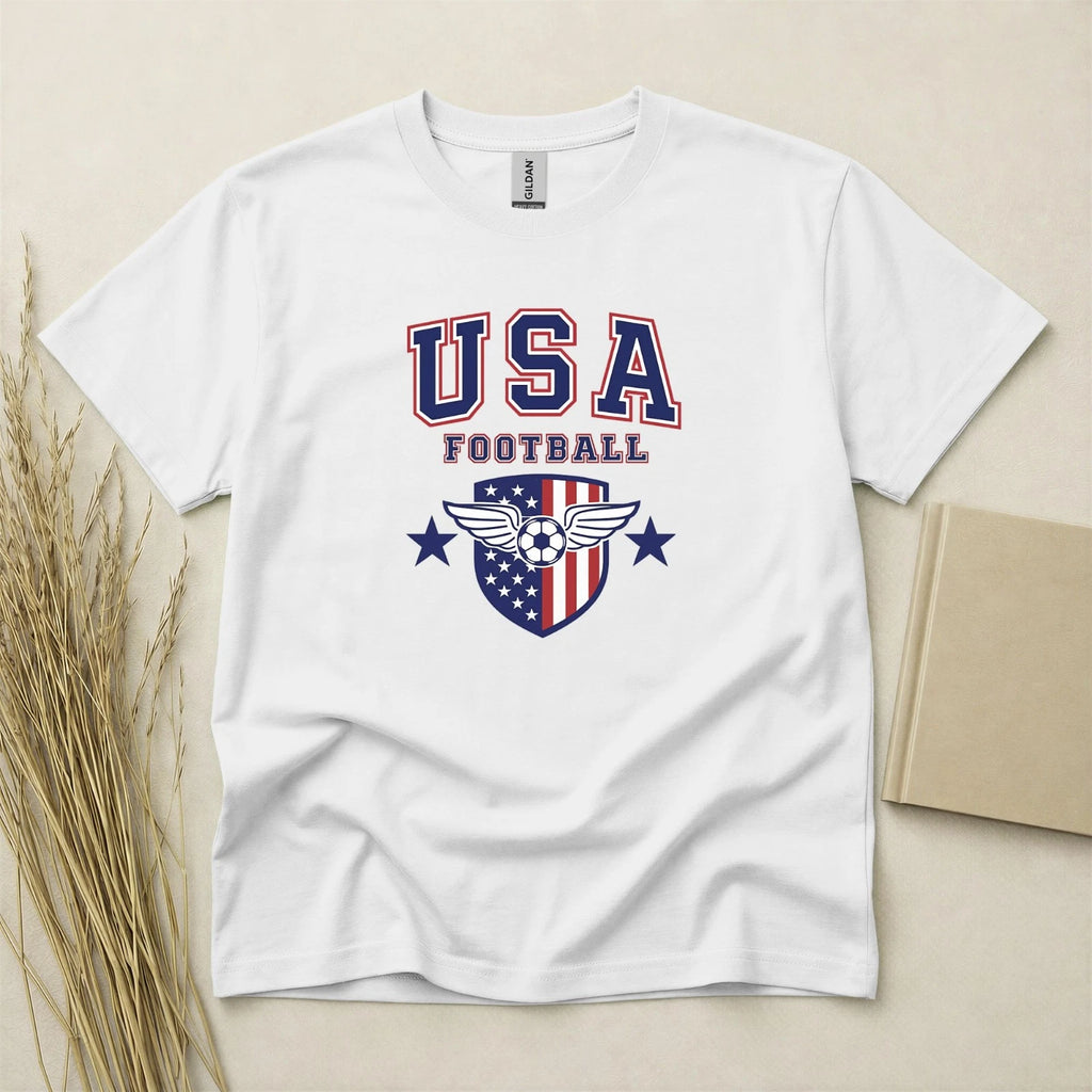 USA 2026 Football Fan T Shirt Soccer Supporters Gildan Cotton Family Top