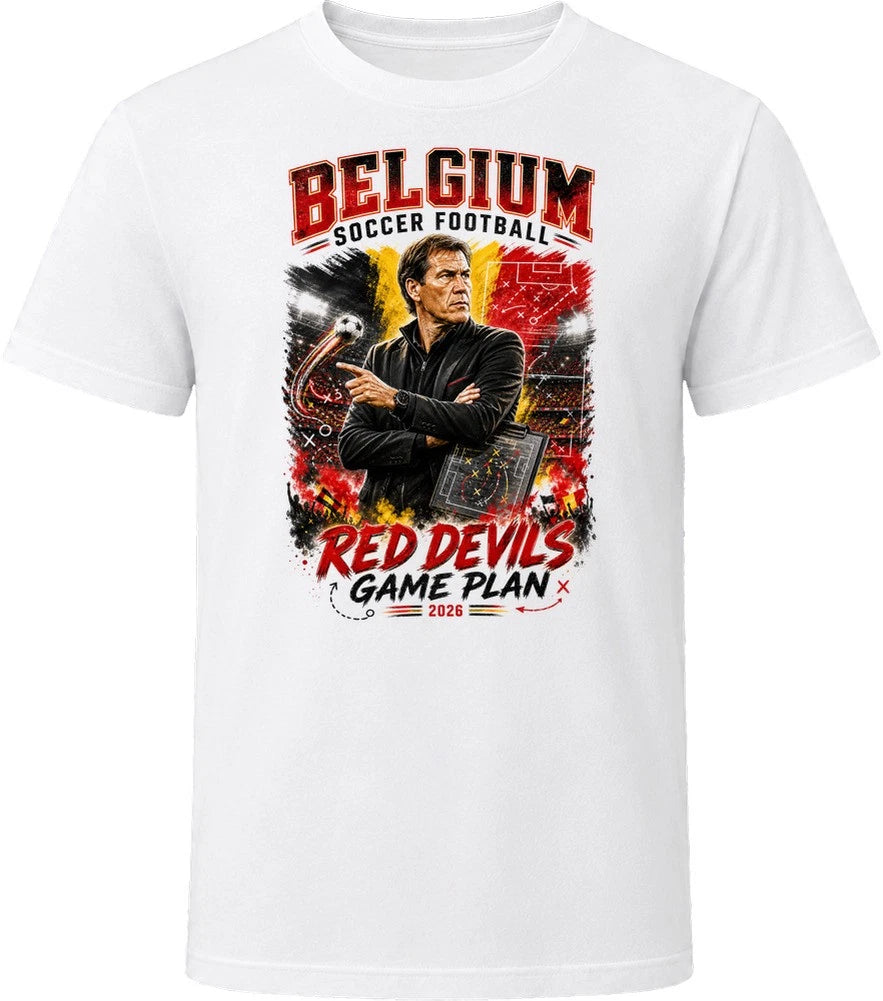 Belgium Soccer Football Coach Red Devils Game Plan T Shirt