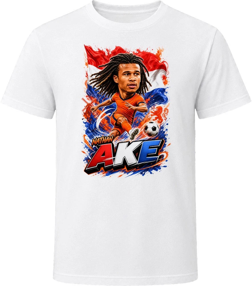 Nathan Ake Netherlands Soccer Caricature 2026 World Cup T Shirt