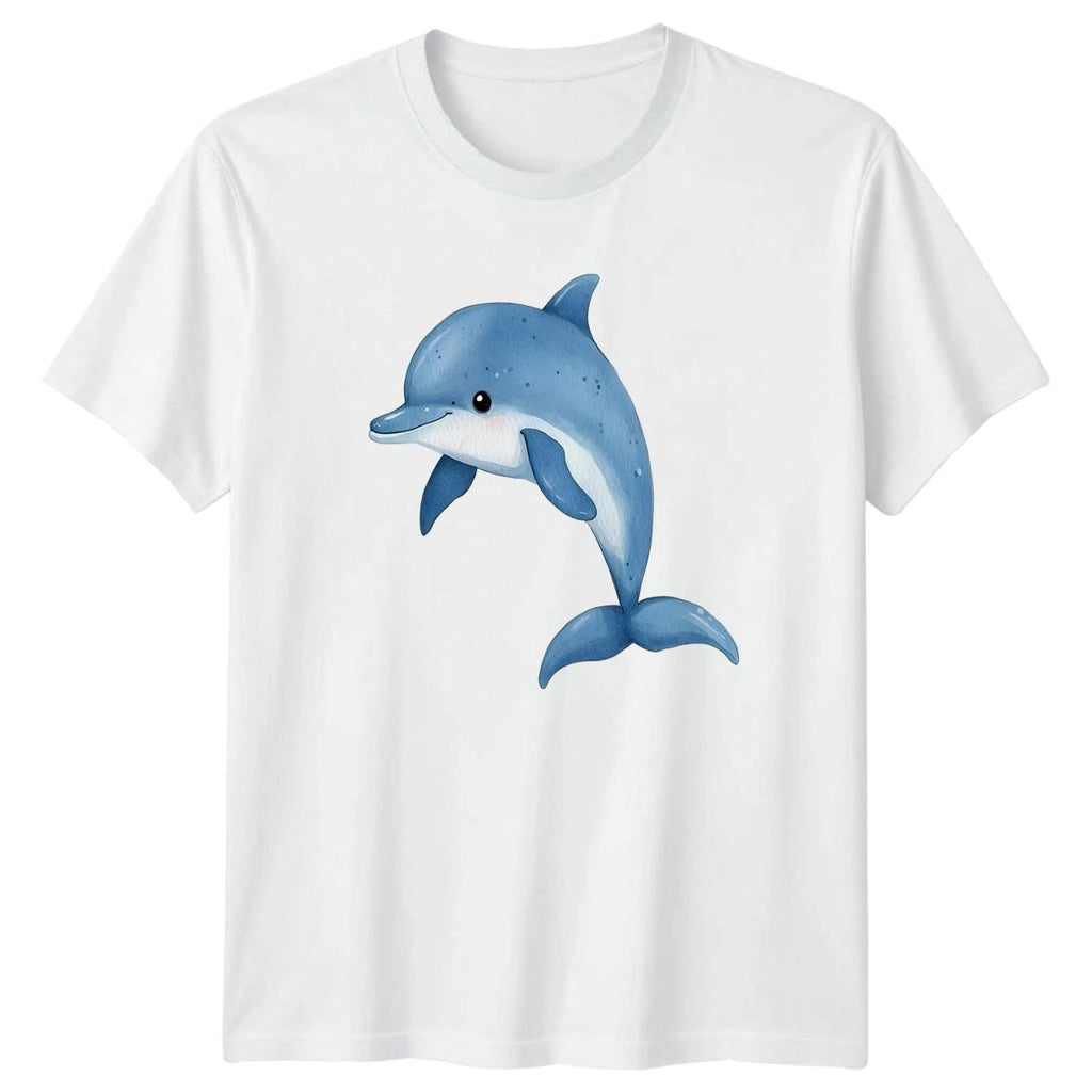 Cute Dolphin Watercolor Animal T-Shirt Marine Life Gift For Him And Her