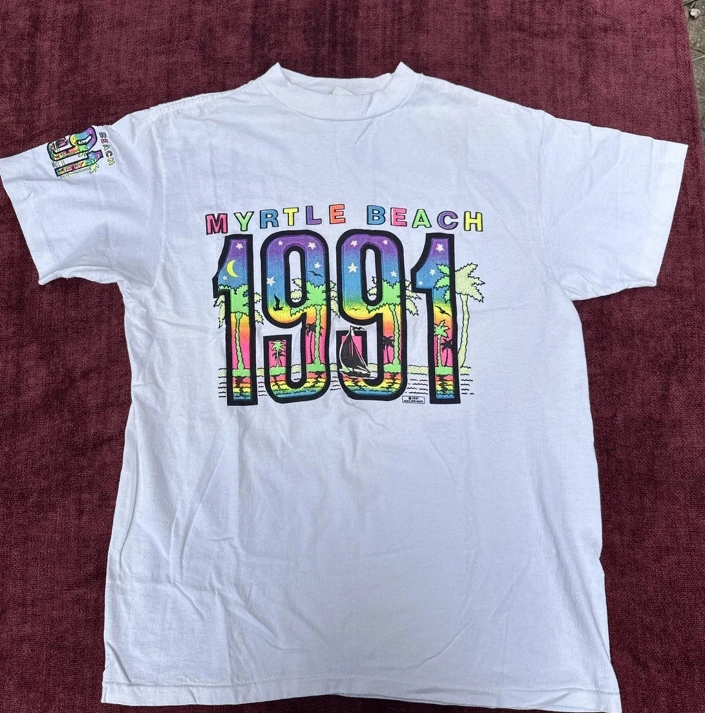 Men’s 1991 Myrtle Beach Vintage Mbs Love Unltd  On Tar Heel Sports T-Shirt M8