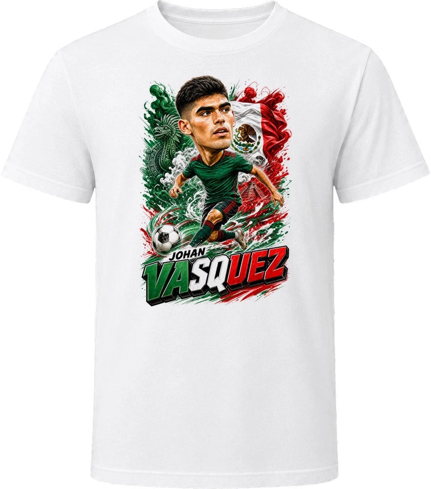 Johan Vasquez Mexico Soccer Caricature 2026 World Cup T Shirt