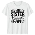Little Sister Biggest Fan Womens T-Shirt Youth Soccer Support Soccer Gift