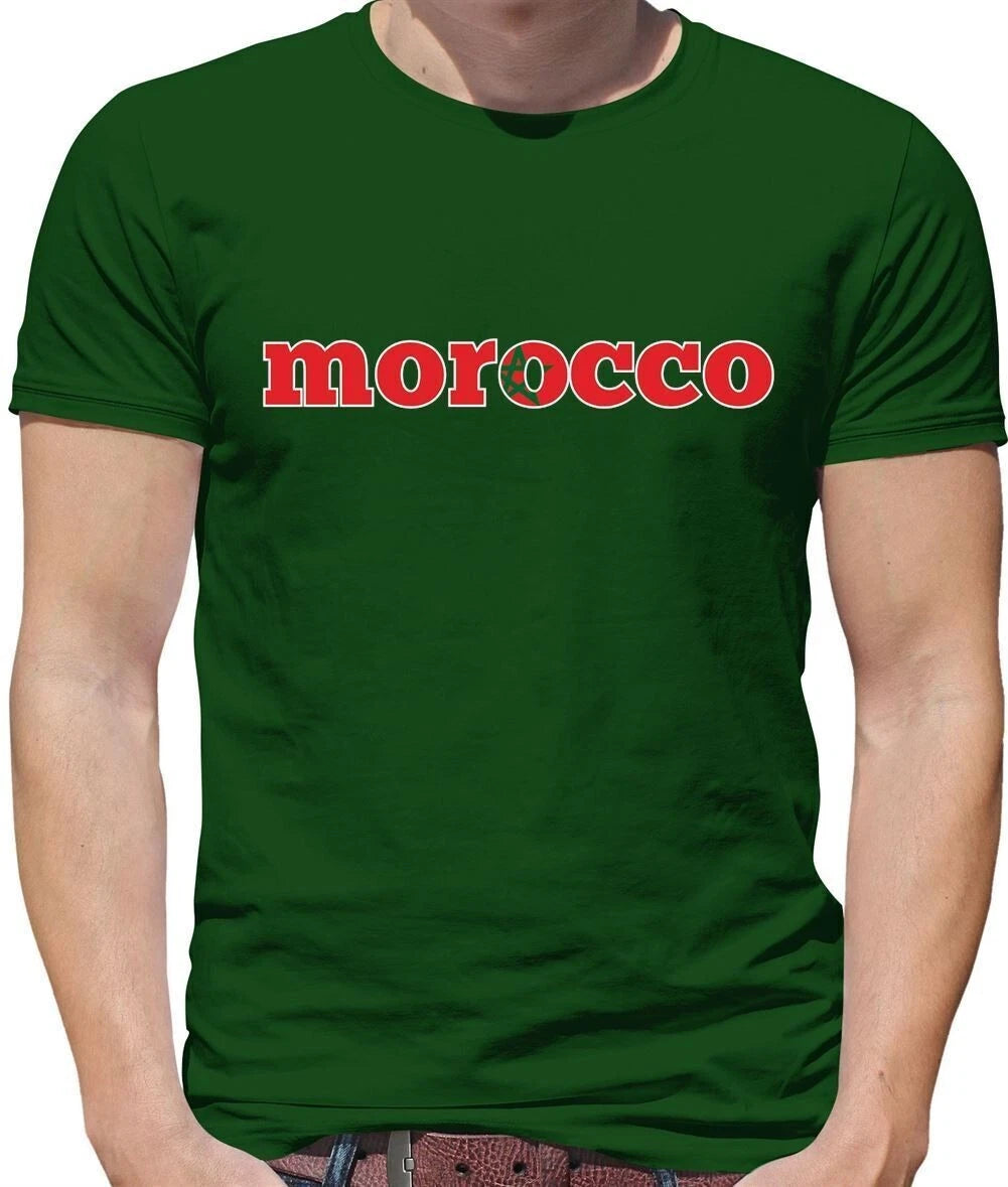 Morocco Country Flag - Mens T-Shirt - Football World Cup Moroccan Soccer
