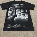 Lowrider T Shirt DGA Gonzales Bear Black Graphic Tee Men's Streetwear