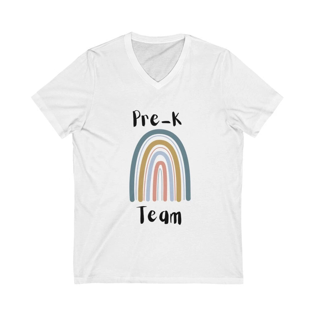 Boho Rainbow Pre-K Team V-Neck Tee