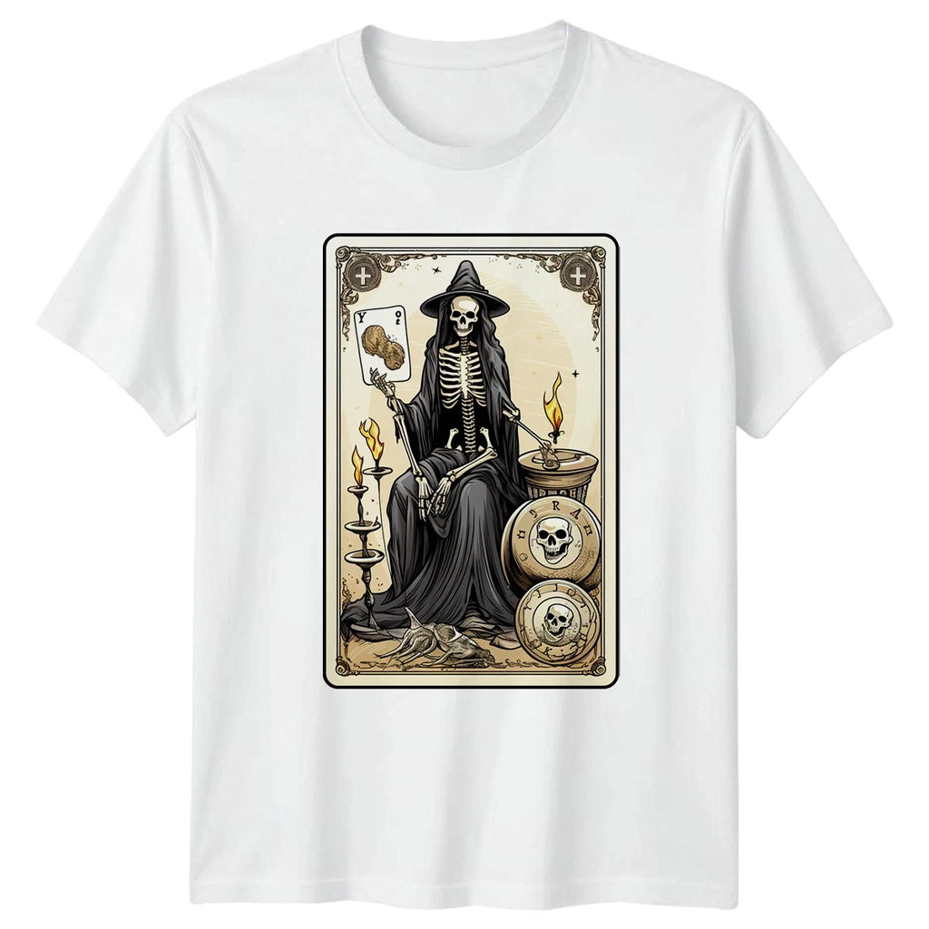 Grim Reaper With Peanuts T-Shirt Gothic Skeleton Halloween Gift For Him And Her
