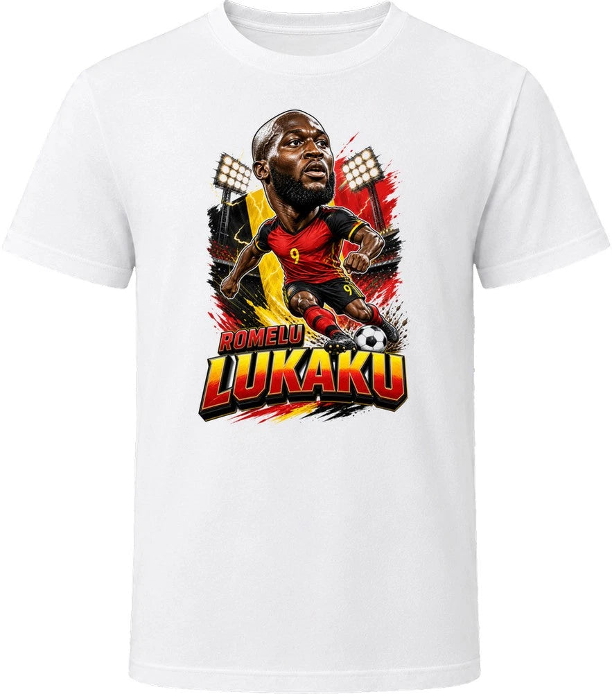 Romelu Lukaku, Belgium Caricature Soccer 2026 T Shirt
