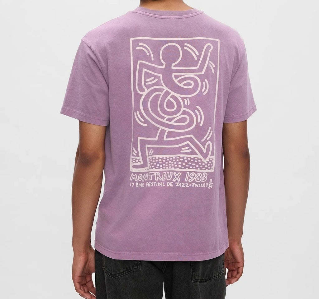New Keith Haring Montreux Jazz Festival Gap Adult Medium Art Pigment Wash Tee