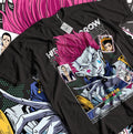 Hisoka T-Shirt Hunter X Hunter Manga Strip HXH Anime Black Unisex Shirt All Size