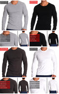 Mens Designer Quality Basics - Long Sleeve Tee (Black, Grey, White, Char)