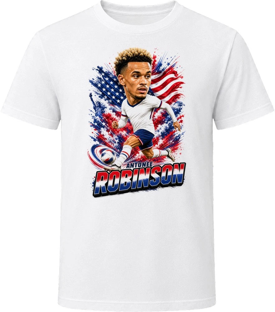 Antonee Robinson United States Soccer Caricature 2026 World Cup T Shirt