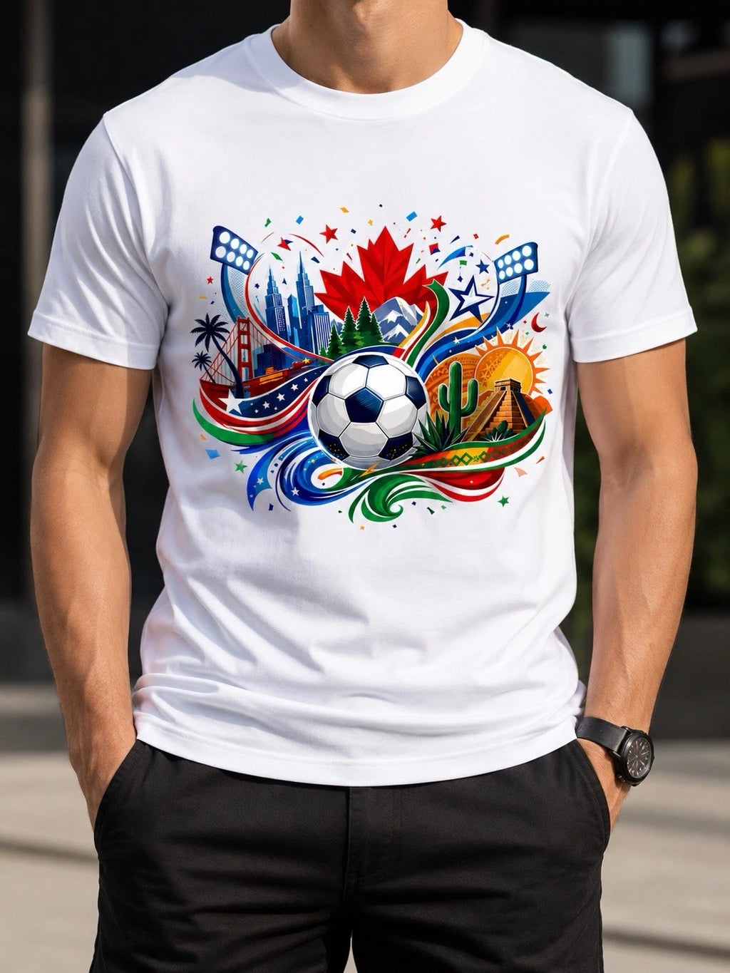 Father’s Day 2026 Soccer Fan Shirt North America Tournament Graphic Unisex Tee