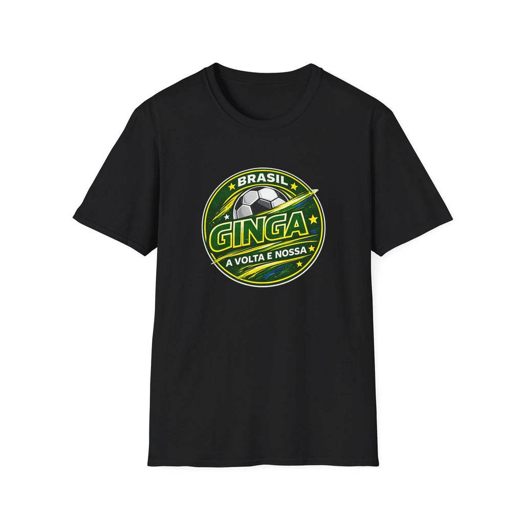 Brasil Ginga Style Shirt Brazilian Football Fan Tee  Retro Brazil Inspired Shirt