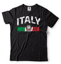 Mens T-shirt Italy Distressed Flag Soccer Fan Italy Italian Pride Heritage Tee