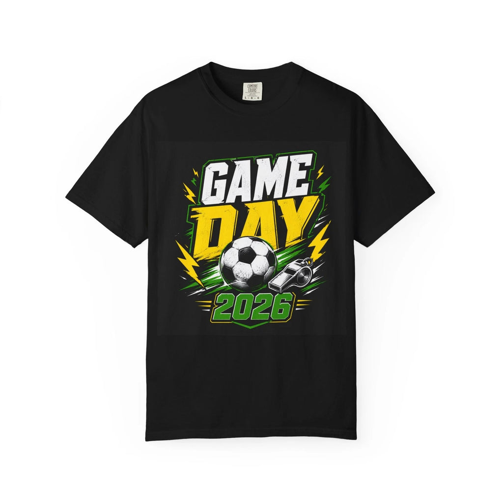 Game Day Soccer 2026 T-Shirt | Soccer Ball Lightning Graphic