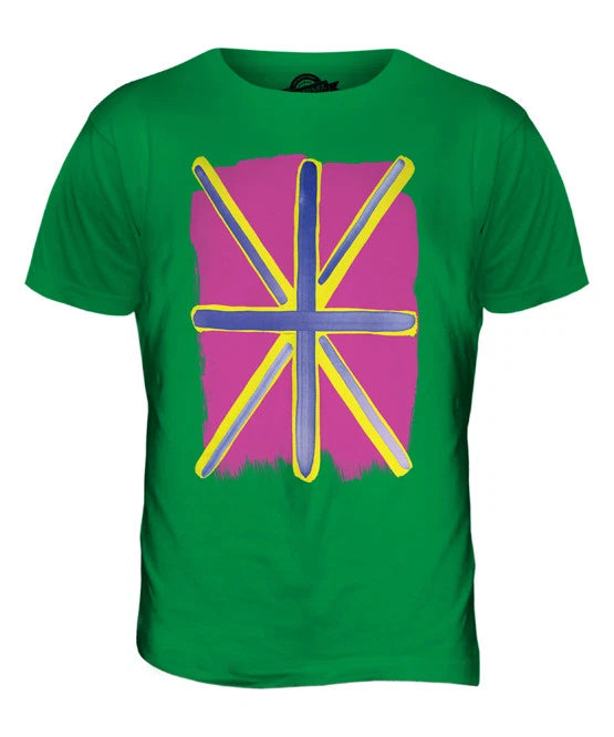POP ART UNION JACK MENS FASHION PRINT T-SHIRT TOP GREAT BRITAIN FLAG GB TEAM