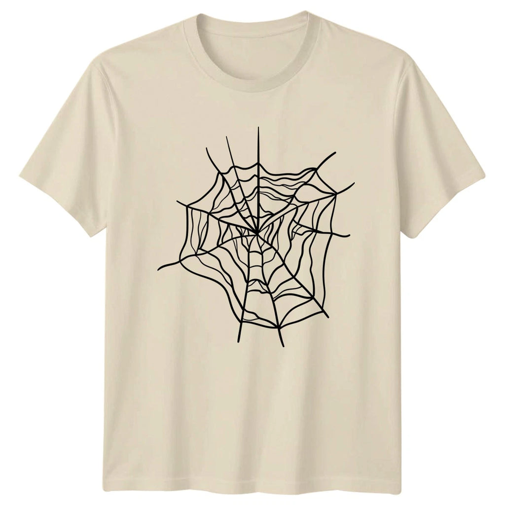 Classic Spider Web T-Shirt Gothic Spider Halloween Nature