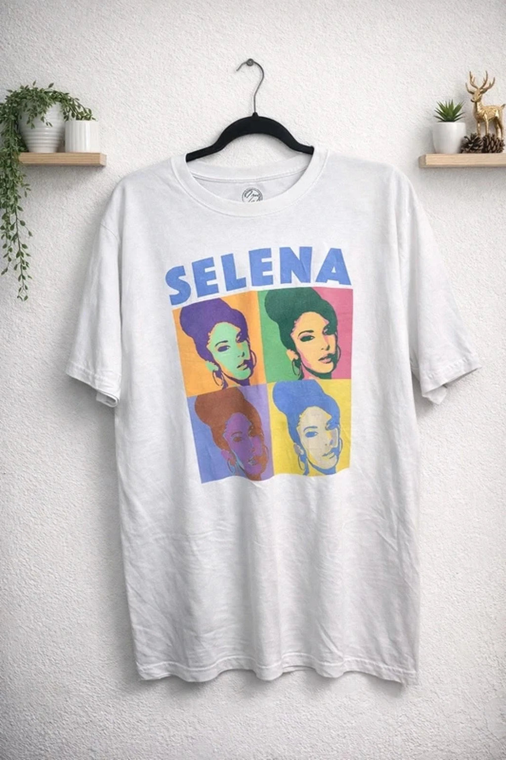 Selena White Pop Art Graphic T Shirt Official Merch XL 100% Cotton Unisex Tee