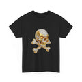 Gold Skull and Crossbones T-Shirt | Luxury Rhinestone Skull Shirt Cool Gift Idea
