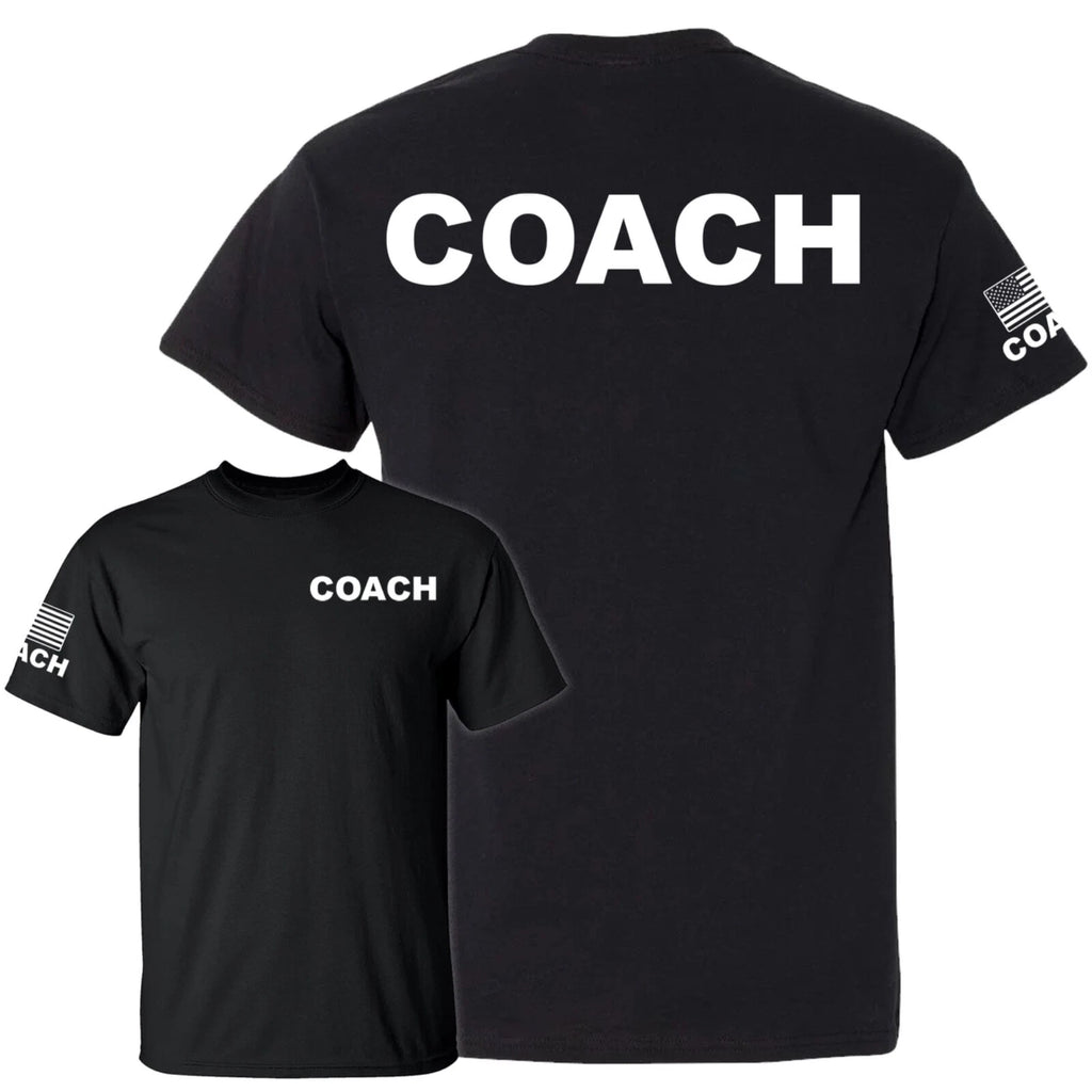 Coach, Fitness, Soccer, Basketball, Football, Baseball, Futbol, Unisex Black Tee