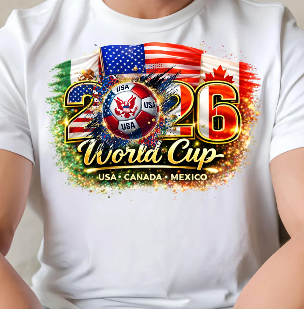 USA Canada Mexico 2026 World Cup Soccer T-Shirt Vintage Style Football Gift Tee