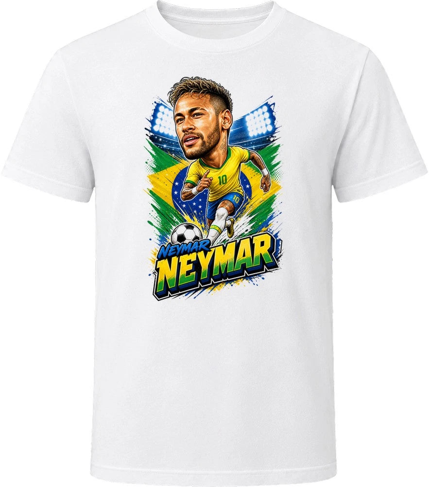 Neymar, Brazil Caricature Soccer 2026 T Shirt