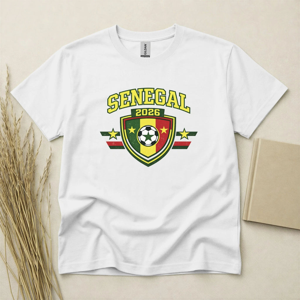 Senegal 2026 Football Fan T Shirt Soccer Supporters Gildan Cotton Family Top