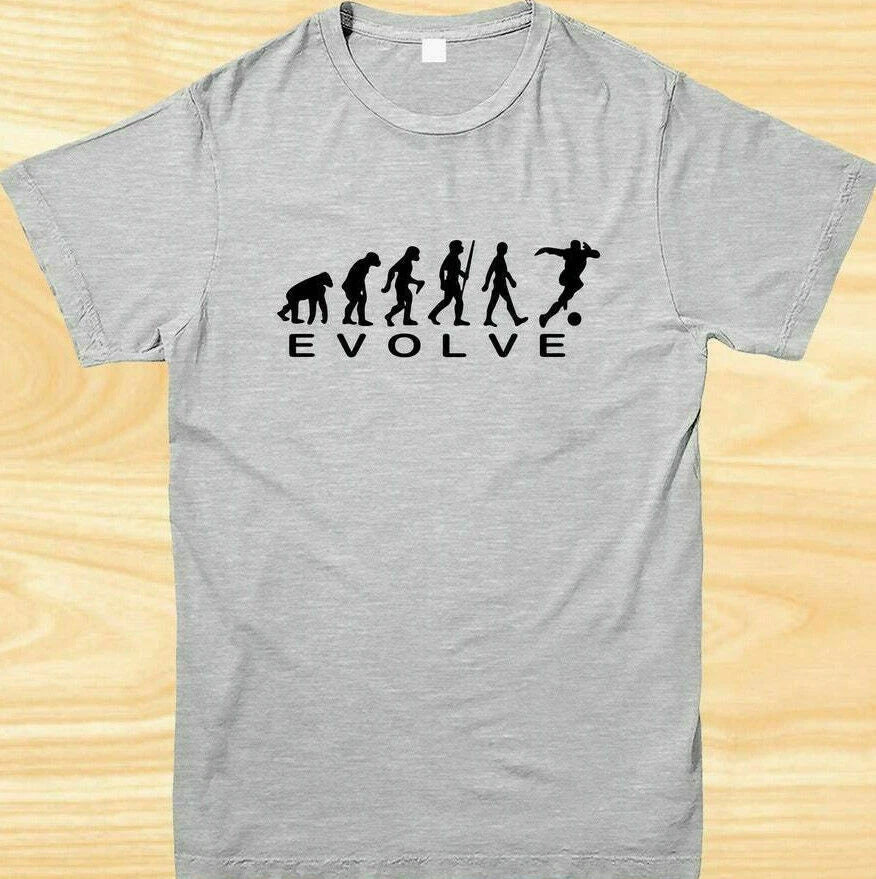 Evolution T-shirt Football Evaluation Footballer Soccer Sports T shirt Tee Top
