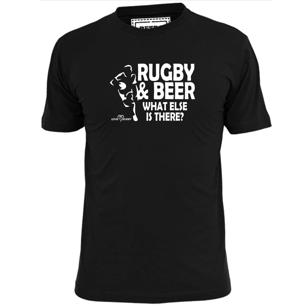 Mens Rugby & Beer What Else Is There? T Shirt Six Nations Rugger