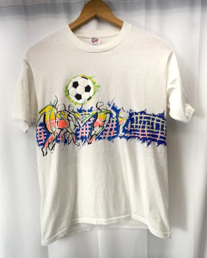 Vintage 1989 MASC Soccer Tournament T-Shirt Pepsi Mitre Ohio USA Size Medium