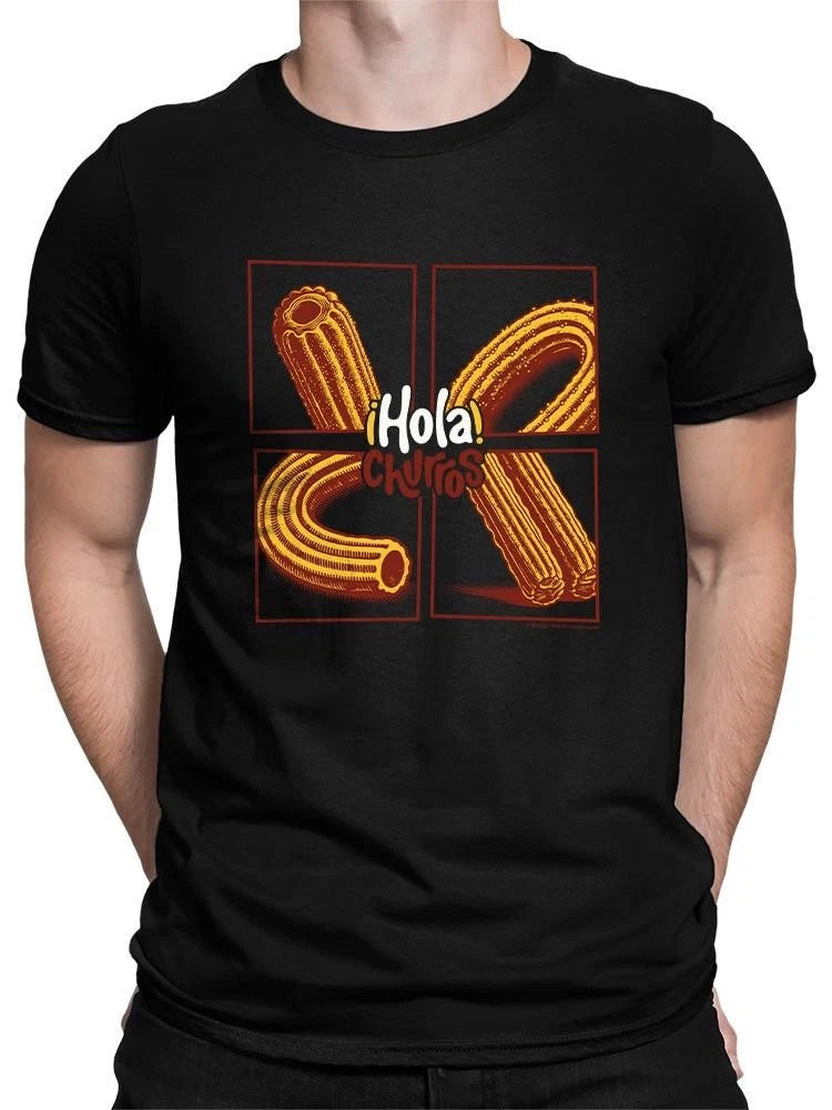 Pop Art Churro - Vibrant Retro Dessert Design Men's T-shirt
