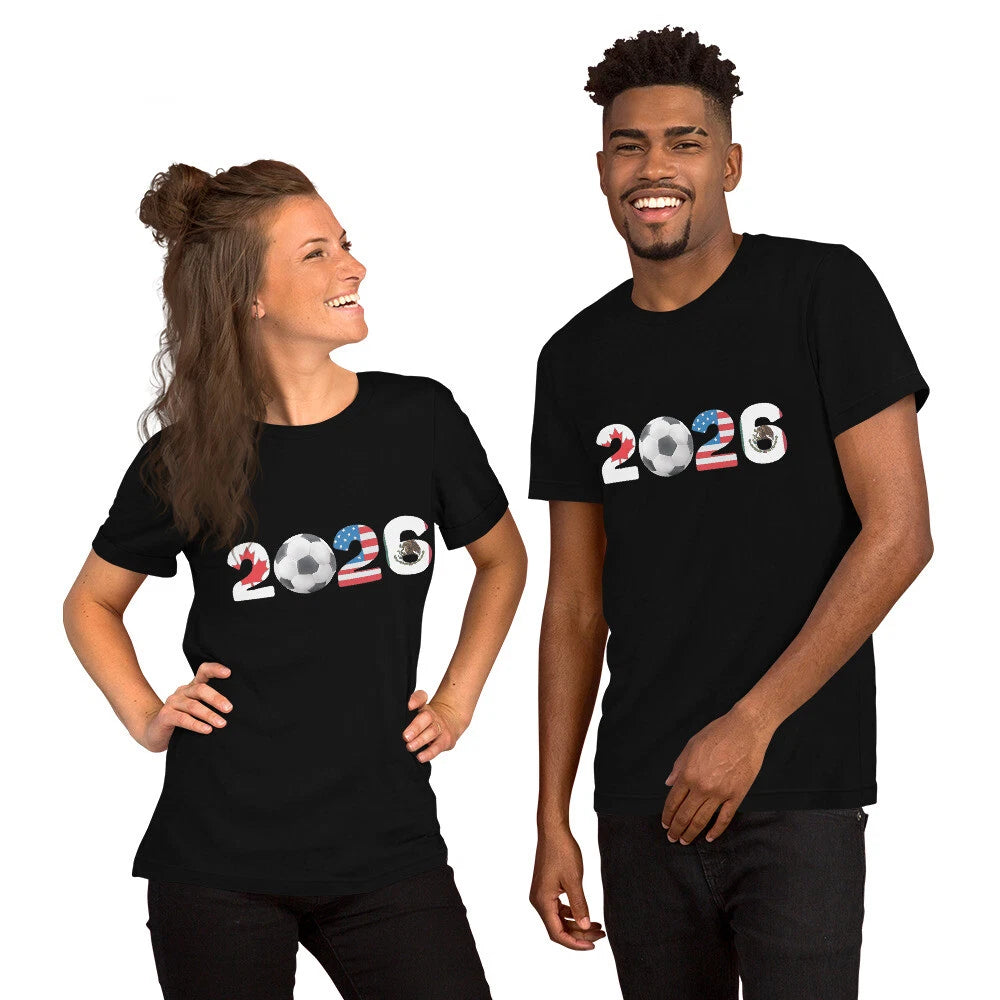 Unisex t-shirt North America 2026 Football Soccer ball flag T-Shirt